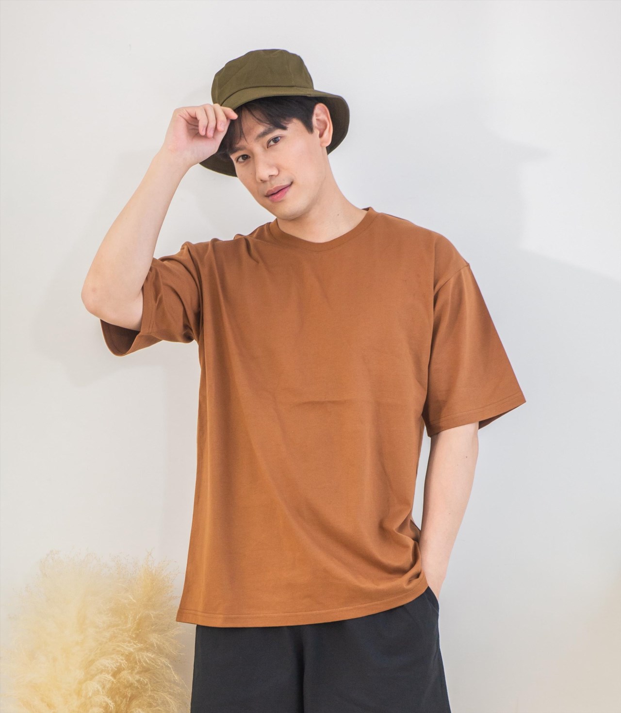 (精梳棉-厚磅落肩款)AG24-厚磅落肩款精梳棉短T/共16色