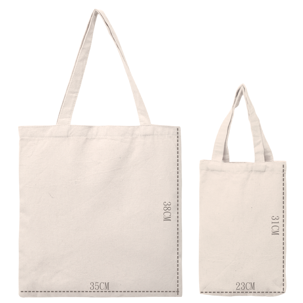 【客製化】B21-胚色帆布袋(現貨) / 大、小2種尺寸