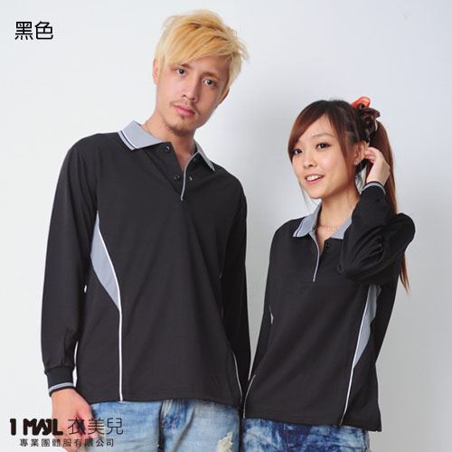 P27-側接修身排汗長POLO(共3色)/100%polyester 