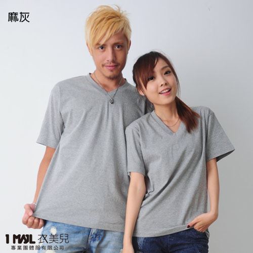 (棉)T5-V領棉短T / 共15色