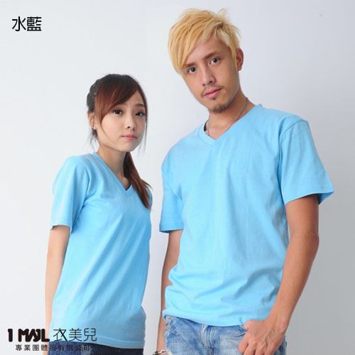 (棉)T5-V領棉短T / 共15色