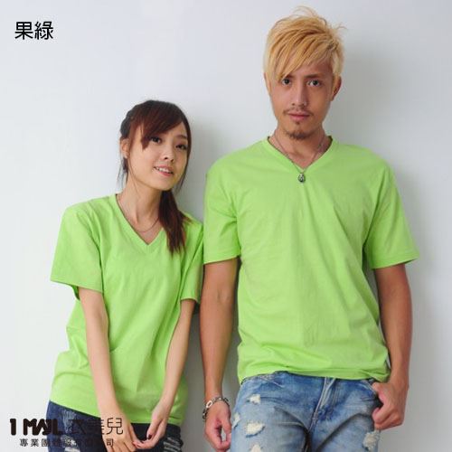 (棉)T5-V領棉短T / 共15色