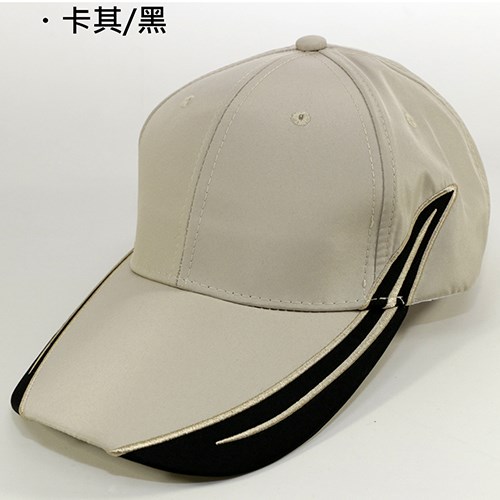 帽子側邊接片設計 、魔鬼氈調節-丈青/紅