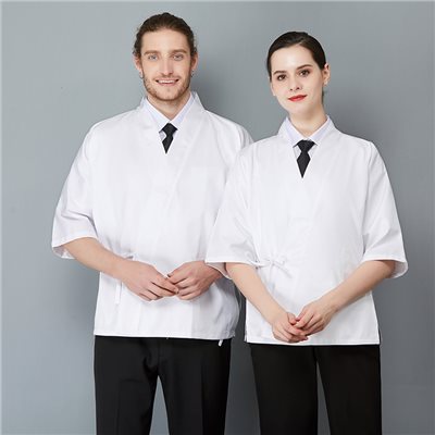 H02-128日式廚師服/白色