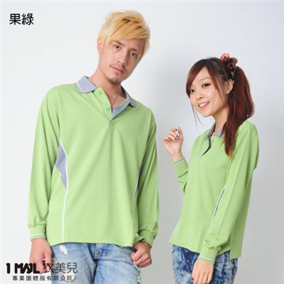 P27-側接修身排汗長POLO(共3色)/100%polyester 